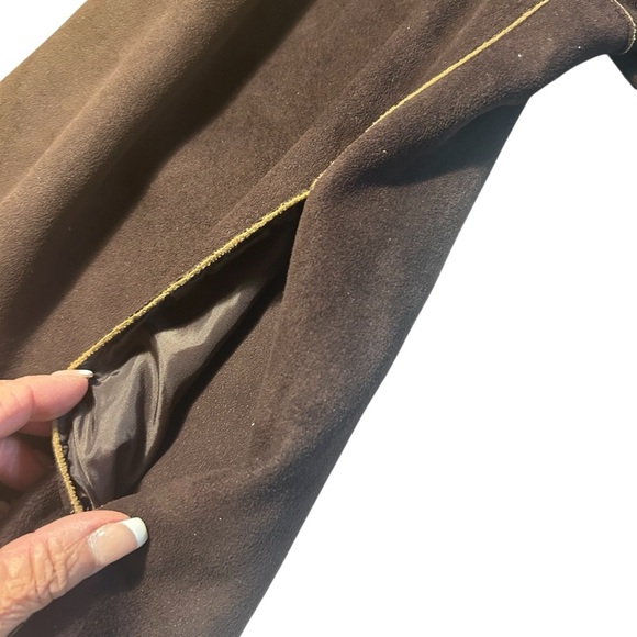 FU DA New York Womens Faux Suede Full Zip Front Light Jacket Sz Lrg - Picture 10 of 12